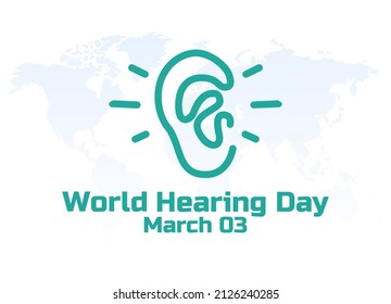 vector graphic of world hearing day good for world hearing day celebration. flat design. flyer design.flat illustration.