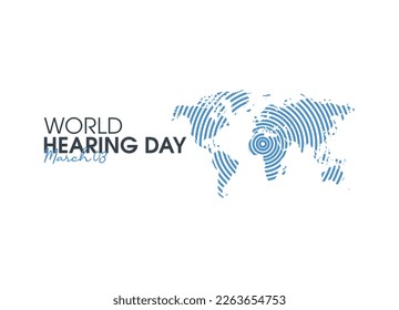 vector graphic of world hearing day good for world hearing day celebration. flat design. flyer design.flat illustration.