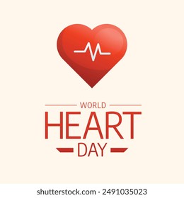 Vector gráfico del Día Mundial del Corazón ideal para la celebración del Día Mundial del Corazón.