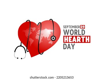 gráfico vectorial del día del corazón mundial bueno para la celebración del día del corazón mundial. diseño plano. diseño de volante.ilustración plana.