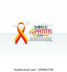 vector graphic of world hepatitis day good for world hepatitis day celebration. flat design. flyer design.flat illustration.
