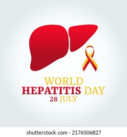 vector graphic of world hepatitis day good for world hepatitis day celebration. flat design. flyer design.flat illustration.