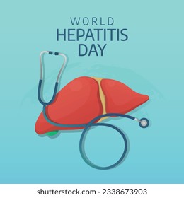 vector graphic of World Hepatitis Day good for World Hepatitis Day celebration. flat design. flyer design.flat illustration.