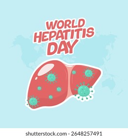 gráfico vetorial do Dia Mundial da Hepatite ideal para a celebração do Dia Mundial da Hepatite