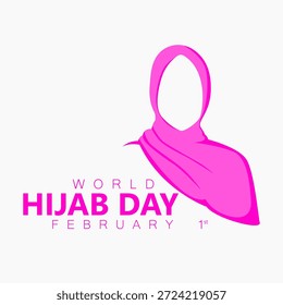Vektorgrafik des Welt-Hijab-Tages, ideal für die Feier des Welt-Hijab-Tages.
