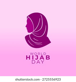 Vector gráfico del Día Mundial del Hijab para la celebración del Día Mundial del Hijab.