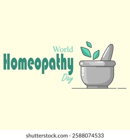 vector graphic of world homeopathy day ideal for world homeopathy day celebration.