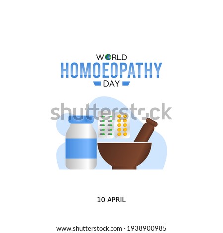 vector graphic of world homoeopathy day good for world homoeopathy day celebration. flat design. flyer design.flat illustration.