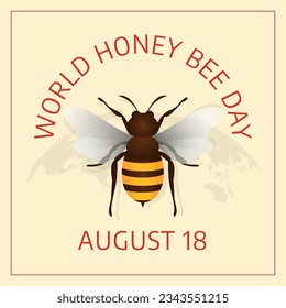 vector graphic of World Honey Bee Day good for World Honey Bee Day celebration. flat design. flyer design.flat illustration.