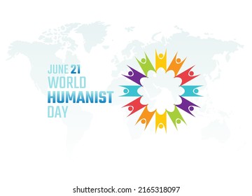 vector graphic of world humanist day good for world humanist day celebration. flat design. flyer design.flat illustration.