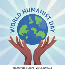 vector graphic of World Humanist Day good for World Humanist Day celebration. flat design. flyer design.flat illustration.