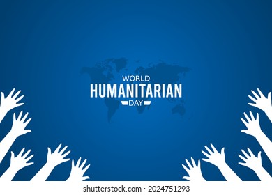 gráfico vectorial del día humanitario mundial bueno para la celebración del día humanitario mundial. diseño plano. diseño de volante.ilustración plana.