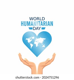 vector graphic of world humanitarian day good for world humanitarian day celebration. flat design. flyer design.flat illustration.