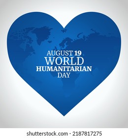 vector graphic of world humanitarian day good for world humanitarian day celebration. flat design. flyer design.flat illustration.