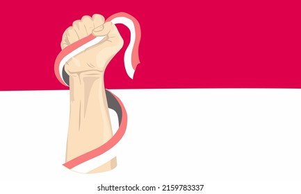Imagen vectorial del Día Mundial de Indonesia para la celebración del Día Mundial de la Independencia de Indonesia. diseño plano. diseño de volante. ilustración plana. Diseño de pancartas. 17 de agosto.