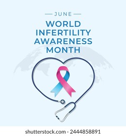 Gráfico de Vector del Mes Mundial de la Conciencia de la Infertilidad ideal para la celebración del Mes Mundial de la Conciencia de la Infertilidad.