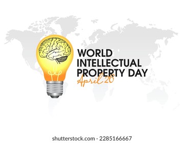 gráfico vectorial del día mundial de la propiedad intelectual bueno para la celebración del Día Mundial de la Propiedad Intelectual. diseño plano. diseño de volante.ilustración plana.