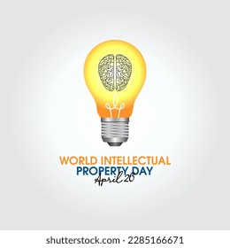 vector graphic of world intellectual property day good for world intellectual property day celebration. flat design. flyer design.flat illustration.