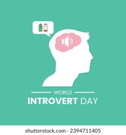 Vector graphic of world introvert day