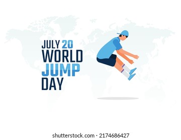 gráfico vectorial del día del salto mundial bueno para la celebración del día del salto mundial. diseño plano. diseño de volante.ilustración plana.