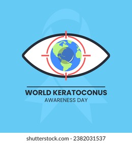 Gráfico vectorial del Día Mundial de la Conciencia del Keratocono