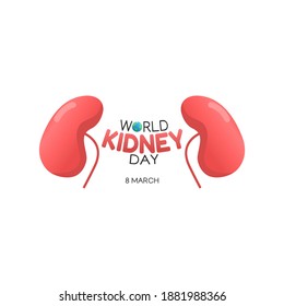 vector graphic of world kidney day good for polar kidney day celebration. flat design. flyer design.flat illustration.