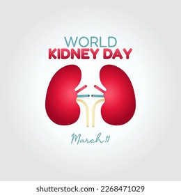 vector graphic of world kidney day good for world kidney day celebration. flat design. flyer design.flat illustration.