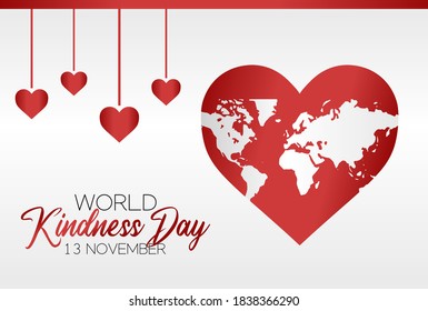 vector graphic of world kindness day good for world kindness day celebration. flat design. flyer design.flat illustration.