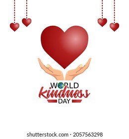 vector graphic of world kindness day good for world kindness day celebration. flat design. flyer design.flat illustration.
