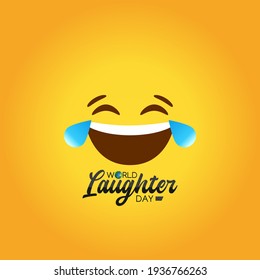 vector graphic of world laughter day good for world laughter day celebration. flat design. flyer design.flat illustration.