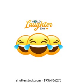 vector graphic of world laughter day good for world laughter day celebration. flat design. flyer design.flat illustration.