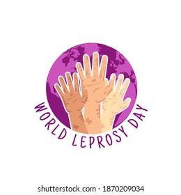vector graphic of world leprosy day good for world leprosy day celebration. flat design. flyer design.flat illustration.