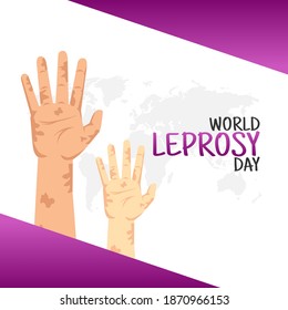 vector graphic of world leprosy day good for world leprosy day celebration. flat design. flyer design.flat illustration.	