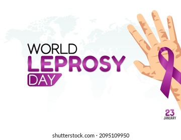 vector graphic of world leprosy day good for world leprosy day celebration. flat design. flyer design. flat illustration.