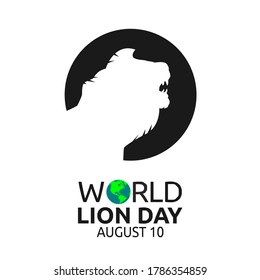 Vector graphic of world lion day good for world lion day celebration. flat design. flyer design.flat illustration. lion. animal.