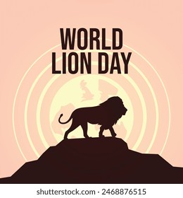 vector graphic of World Lion Day ideal for World Lion Day celebration.