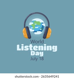 Vector gráfico del Día Mundial de la Escucha, ideal para la celebración del Día Mundial de la Escucha.
