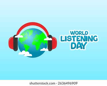 Vector graphic of World Listening Day for World Listening Day celebration.