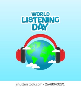 vector graphic of World Listening Day ideal for World Listening Day celebration
