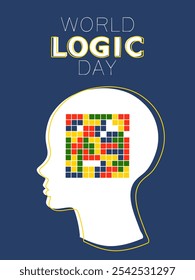 Vector graphic of world logic day good for world logic day celebration. Flat illustration. 
