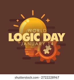 Vector gráfico del Día Mundial de la Lógica ideal para la celebración del Día Mundial de la Lógica