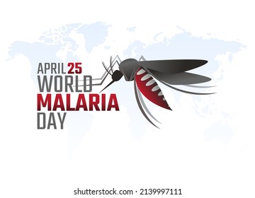 vector graphic of world malaria day good for world malaria day celebration. flat design. flyer design.flat illustration.