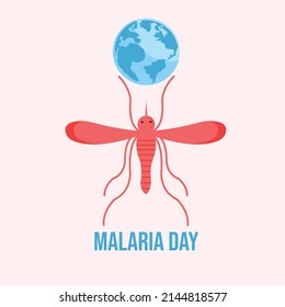 vector graphic of world malaria day good for national world malaria day celebration. flat design. flyer design.flat illustration.