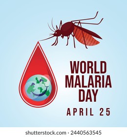 vector graphic of World Malaria Day ideal for World Malaria Day celebration.