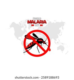 vector graphic of world malaria day for world malaria day celebration.