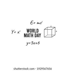 vector graphic of world math day good for world math day celebration. flat design. flyer design.flat illustration.