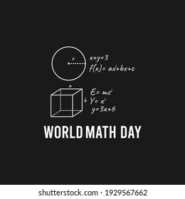 vector graphic of world math day good for world math day celebration. flat design. flyer design.flat illustration.