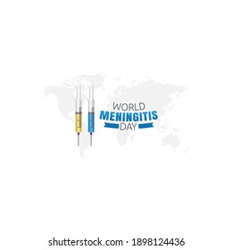 vector graphic of world meningitis day good for world meningitis day celebration. flat design. flyer design.flat illustration.