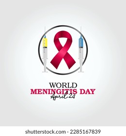 gráfico vectorial del día mundial de la meningitis bueno para la celebración del día mundial de la meningitis. diseño plano. diseño de volante.ilustración plana.