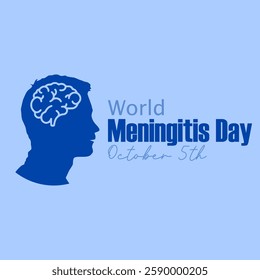 vector graphic of World Meningitis Day ideal for World Meningitis Day celebration.
